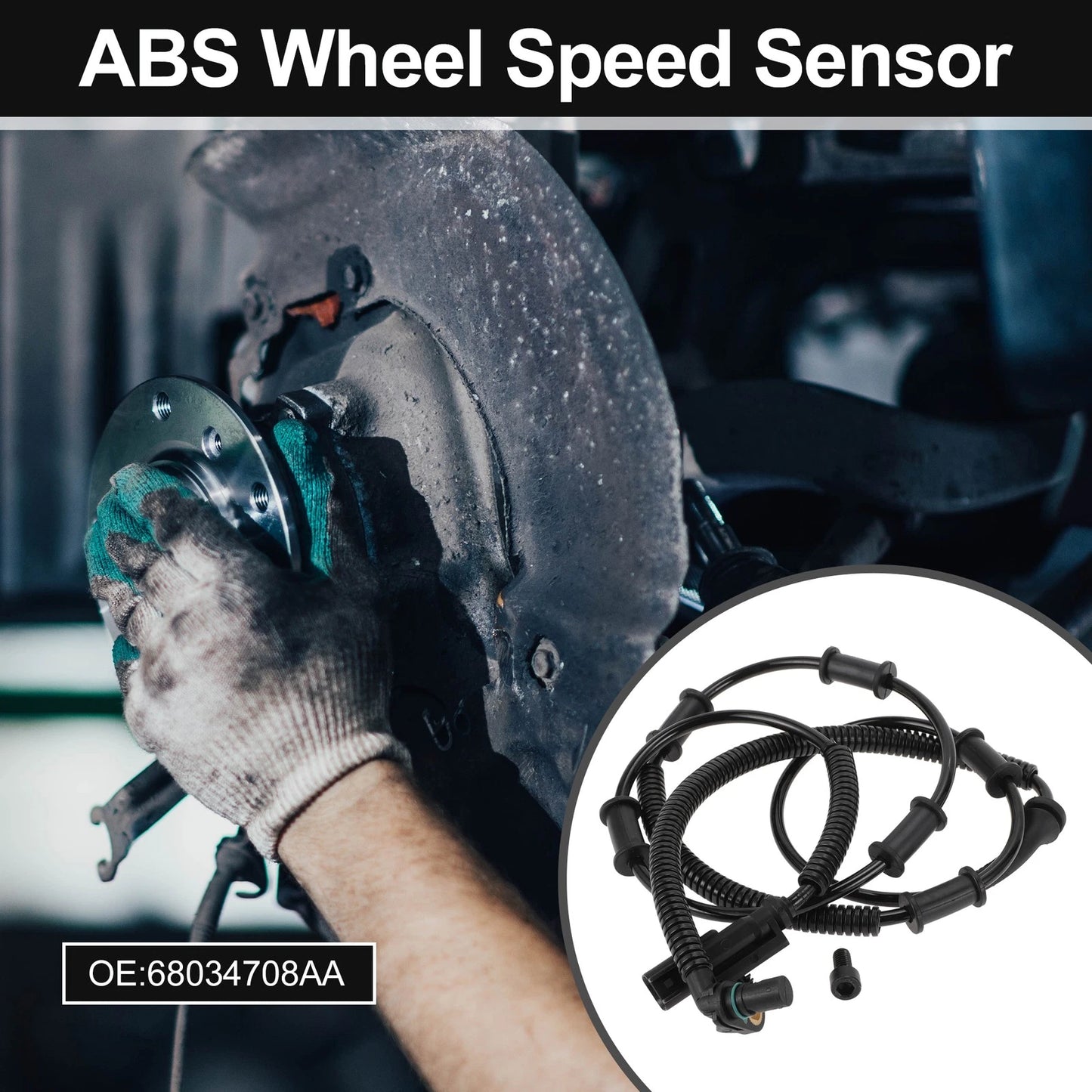ABS Wheel Speed Sensor Kit 1pc for Dodge Front Left/Right