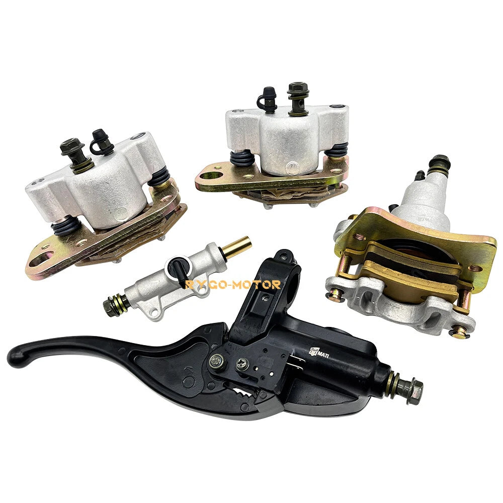 2 x Front & Rear Brake Master Cylinders & Calipers for Polaris Trail Blazer 250