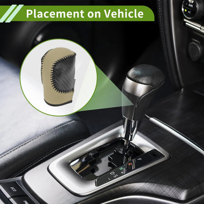 Black Carbon Fiber Gear Shift Knob Cover for Honda