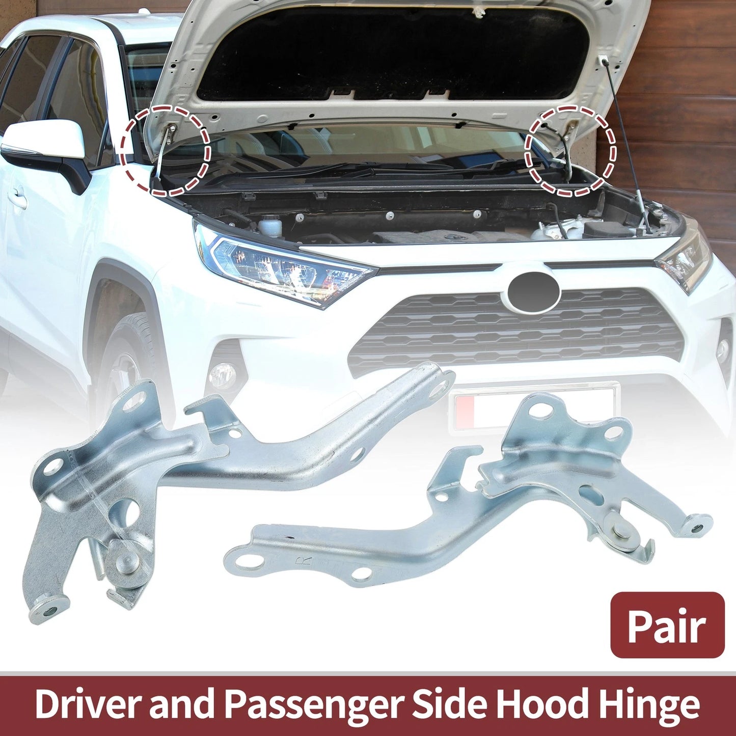 Hood Hinges / 1 Pair / Toyota Sienna for Toyota Sienna (2011–2020)