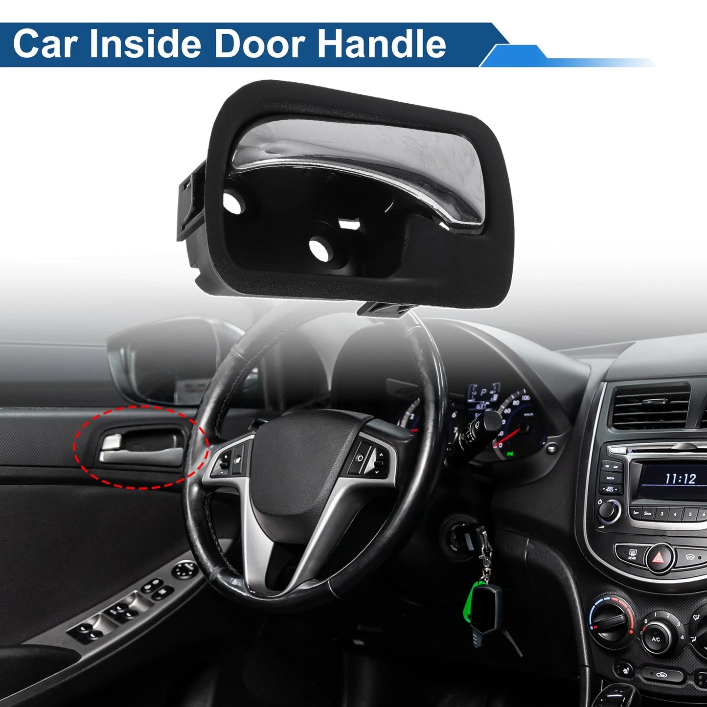 Rear Left Passenger Side Interior Door Handle for Honda Accord (2003-2007)