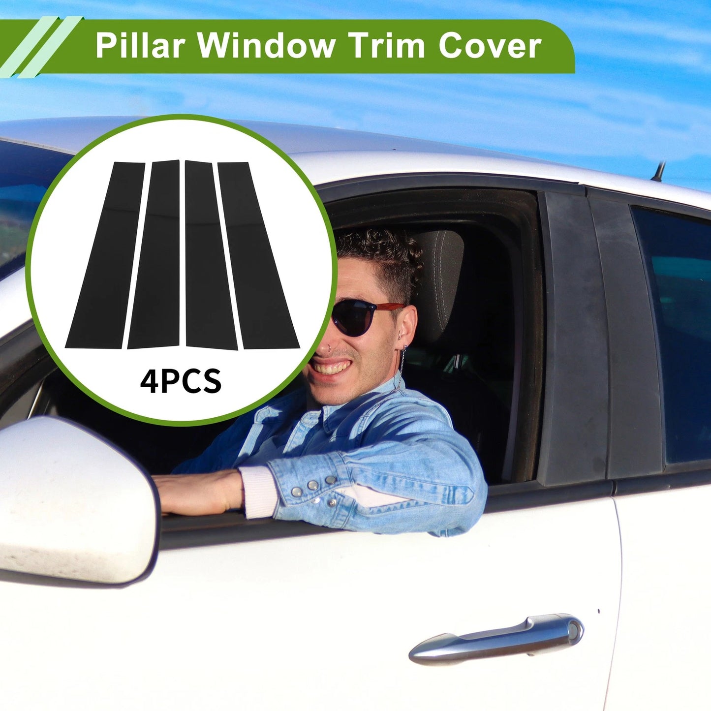Pillar Window Trim for Dodge Ram Black (2019-2023)