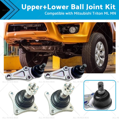 4pcs Upper & Lower Ball Joints for Mitsubishi Triton ML MN UTE 4WD RWD