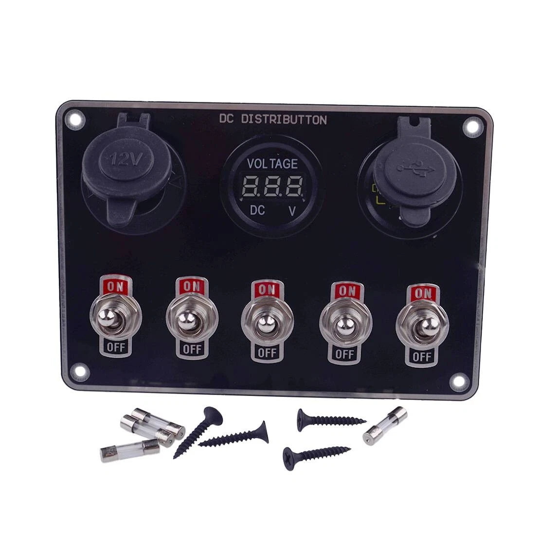 Blue LED Toggle Rocker Switch Panel for Car Boat RV Truck 79-23