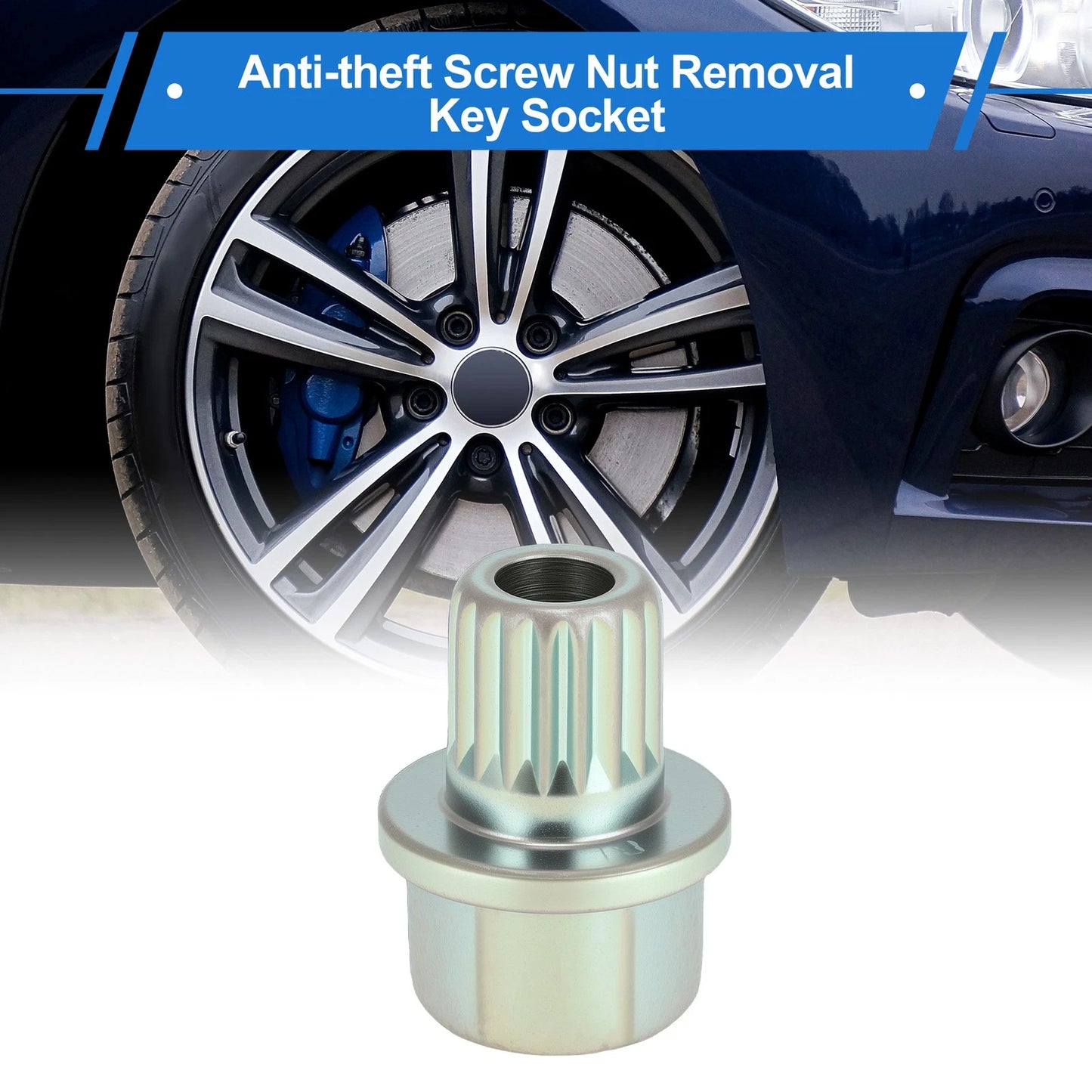 34/18PT Wheel Lock Lug Nut for BMW Anti Theft Removal Key Socket Adapter
