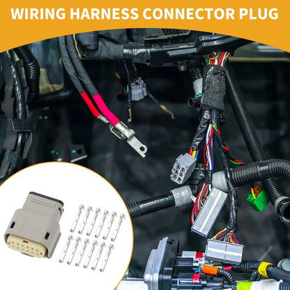12 Pin Wiring Harness Connector Plug Plastic for Harley Davidson