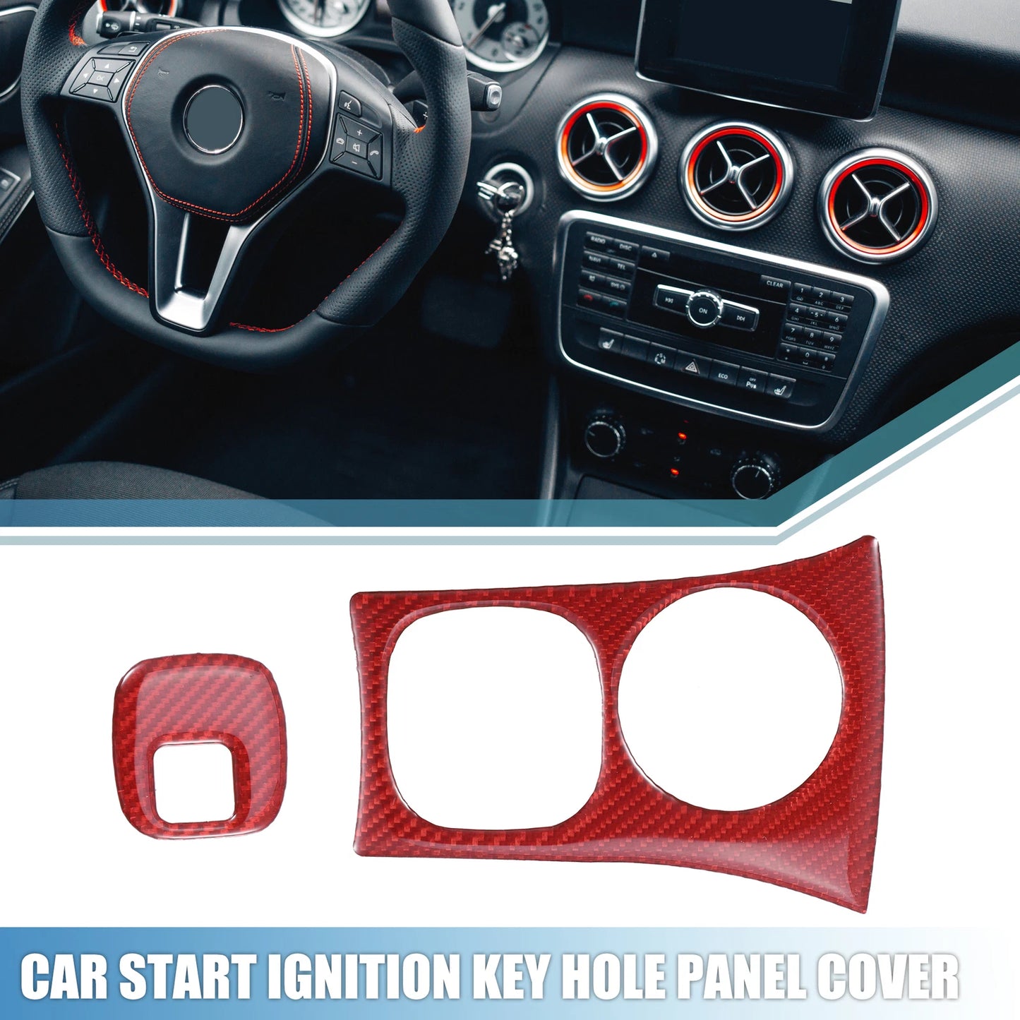Key Hole Panel Covers for Chevy Corvette C5 Red (1997-2004)