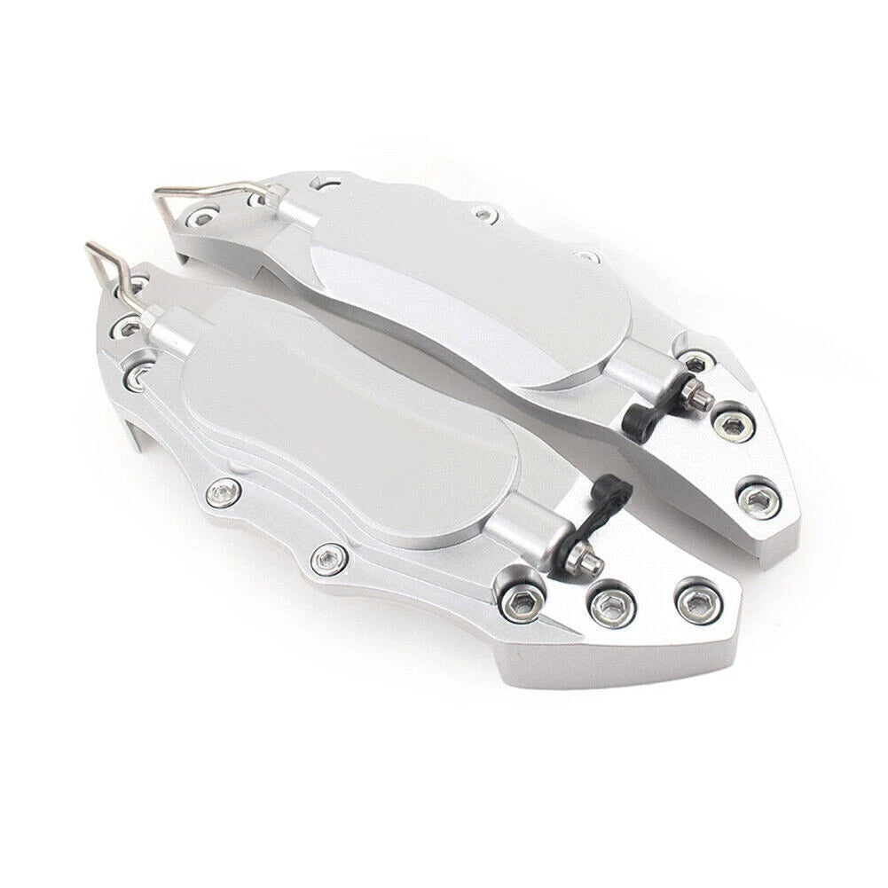 3D Style Car Disc Brake Caliper Covers for Universal Silver (M)