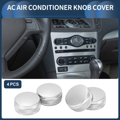 AC Media Volume Switch Knob Cover Ring 4x for Infiniti G37 (2008 - 2013)