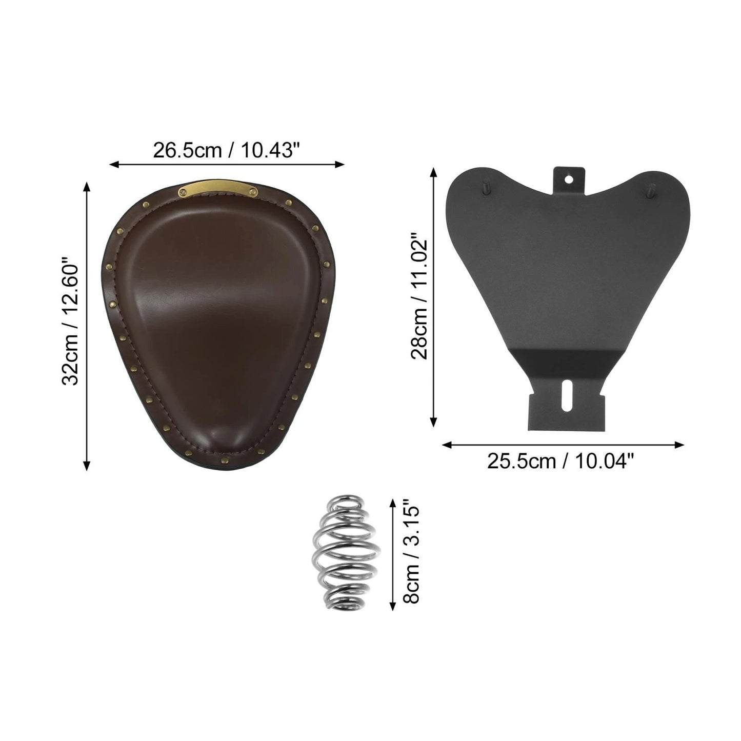 Set / 3 Inch / Rivet Solo Seat for Harley Davidson Sportster XLH883 (1986–2003)