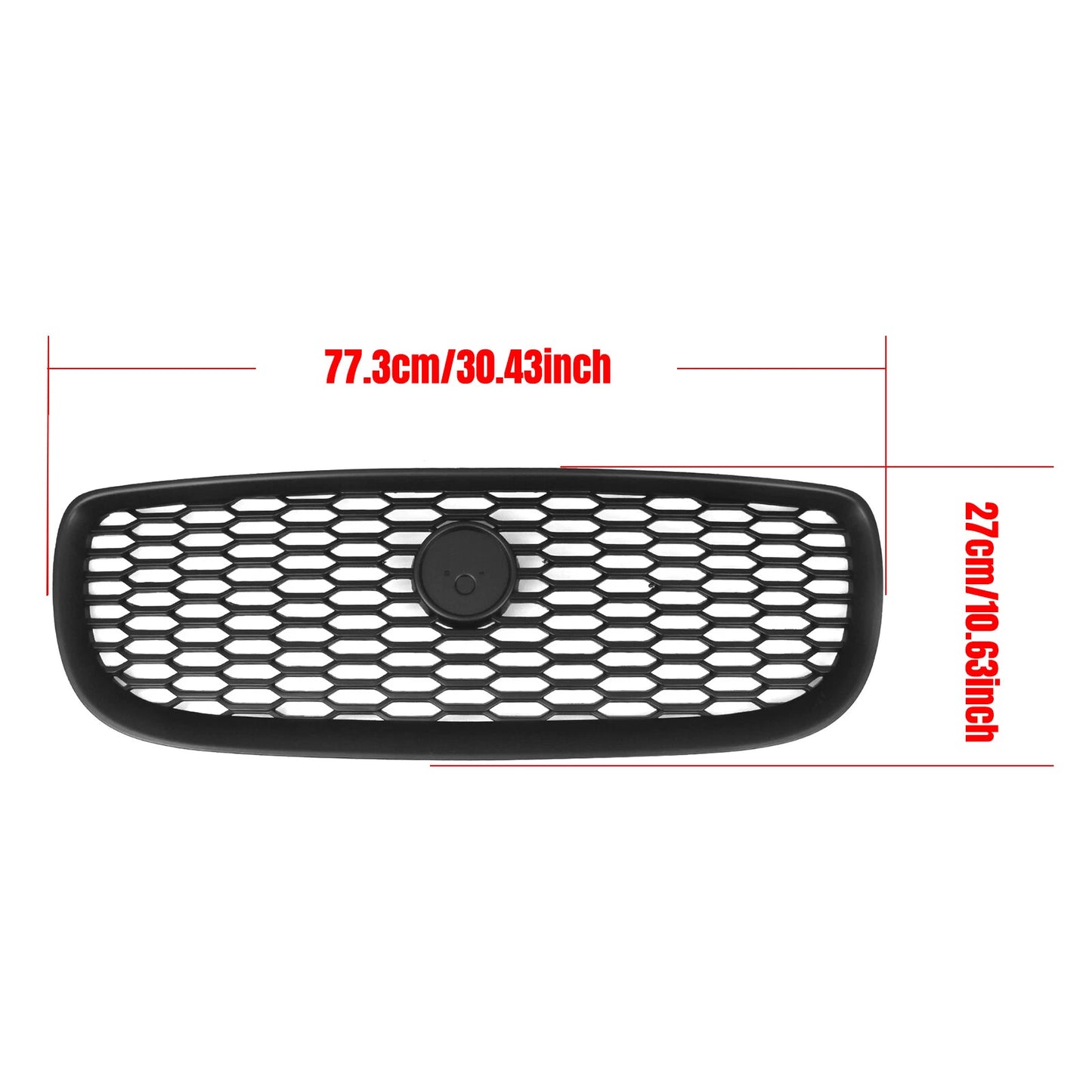 Front Bumper Upper Grille Mesh for Jaguar XE (2015-2020) Matte Black