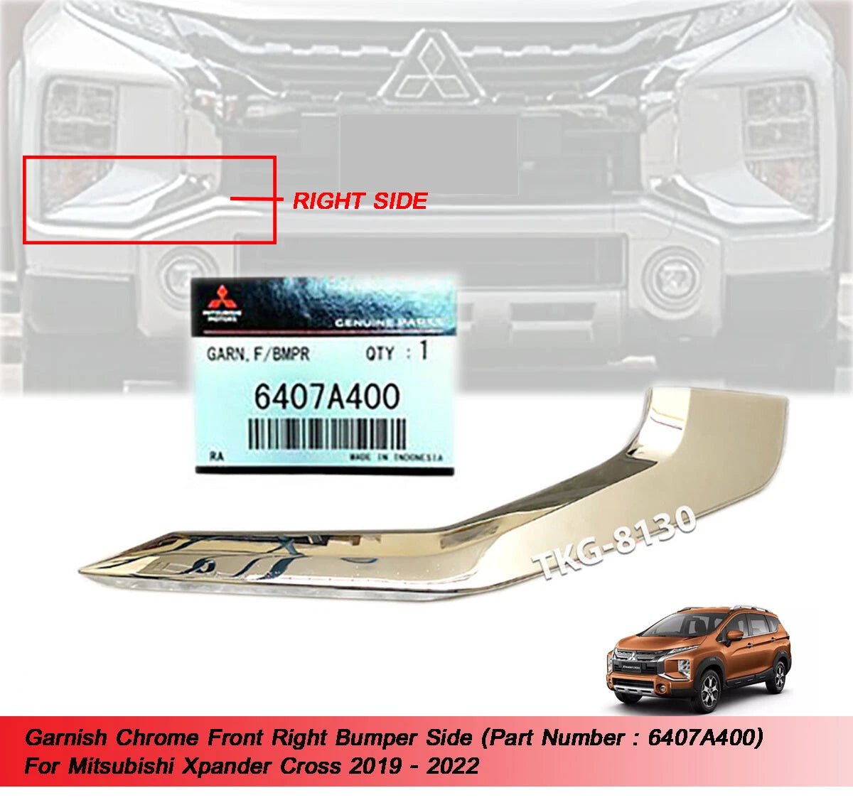 RH Front Bumper Side for Mitsubishi Xpander Cross (2019-2022)