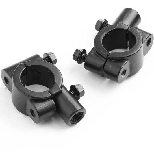 10mm Clamp On Mount Adapter for 22mm 7/8" Handlebar Custom Mirrors Black