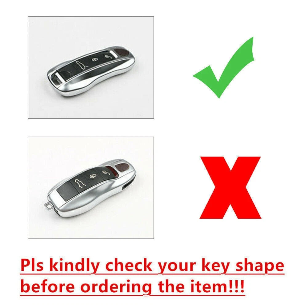 Black Remote Key Fob Shell Cover for Porsche Cayenne Panamera (2017-2020)