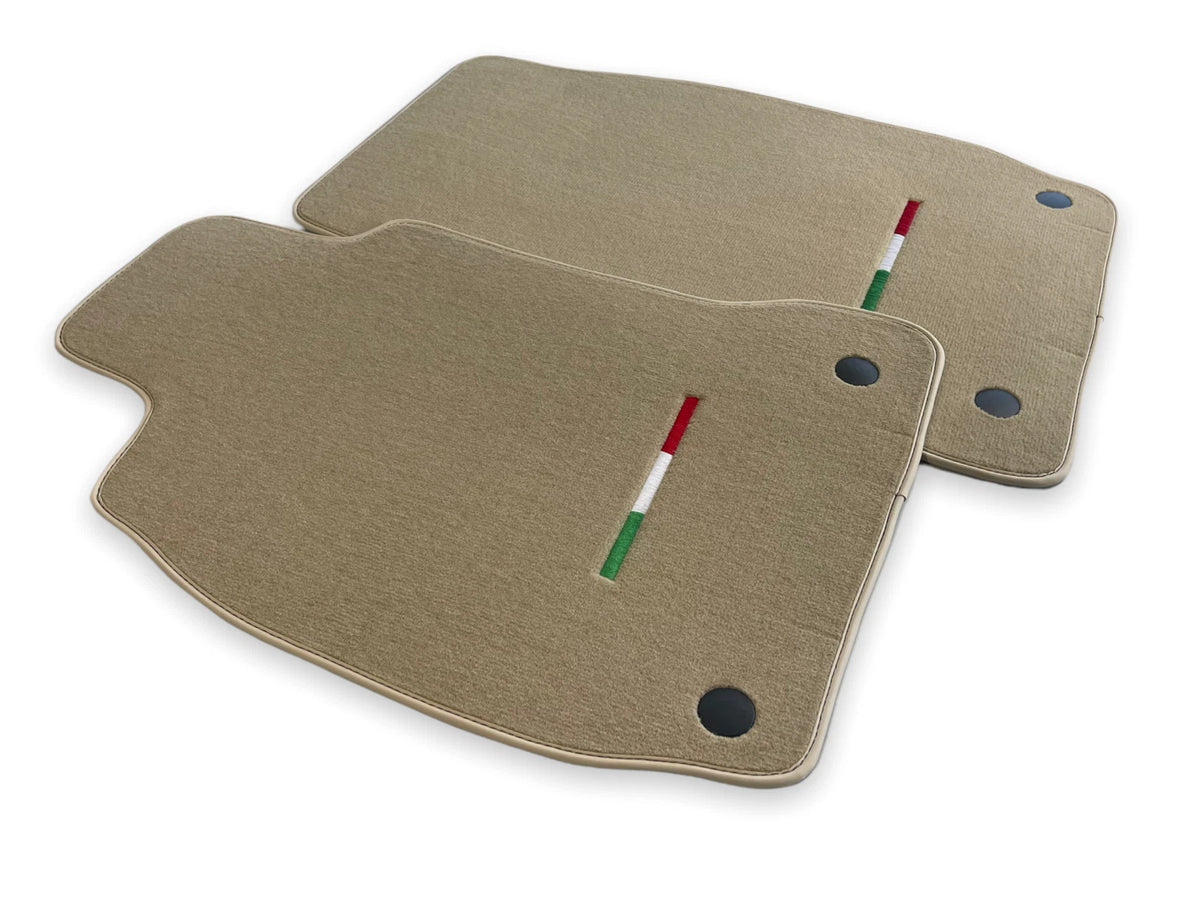 Beige Floor Mats for Maserati Quattroporte with Emblem LHD (New)