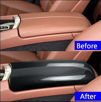 Carbon Fiber Center Console Armrest Box Cover Trim for BMW 5 Series GT (2010–2017)