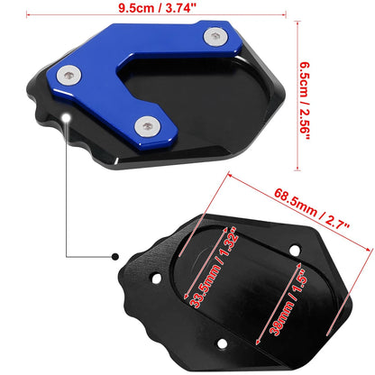 Kickstand Side Stand Enlarger Plate Pad Blue for BMW R1200GS LC