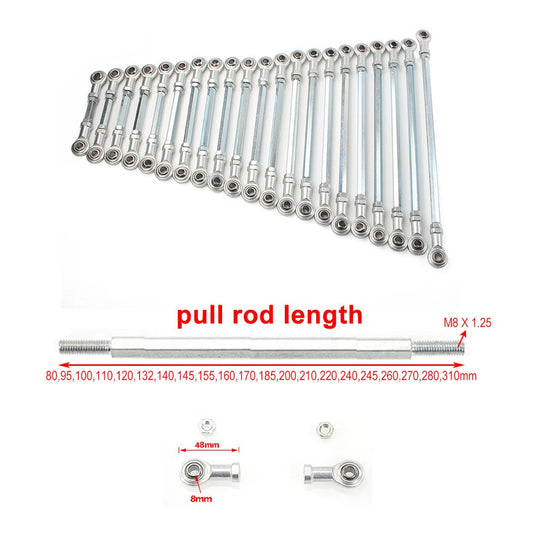 155mm M8 Ball Joiner Bolt Tie Rod for ATV Go Kart Buggy Quad Dirt Bike