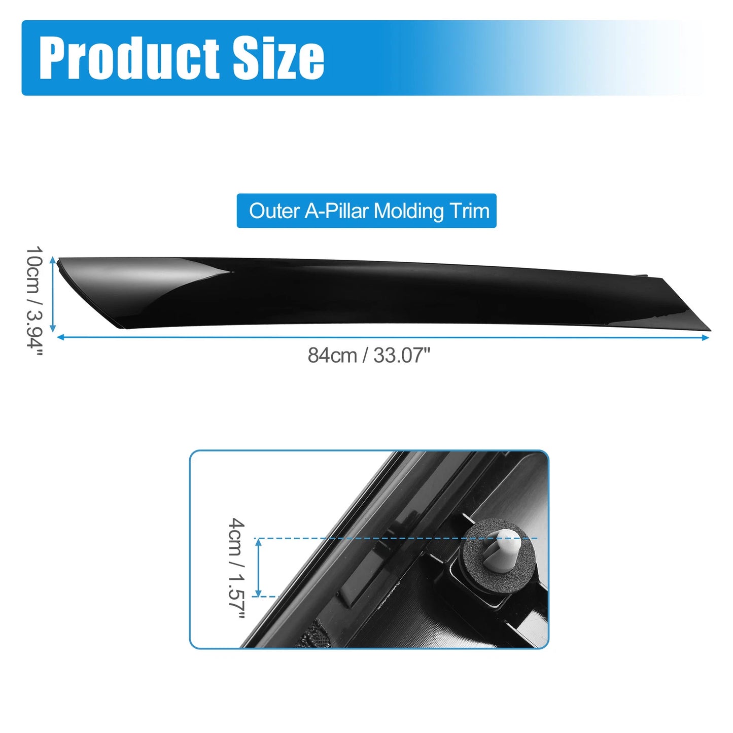 Windshield A-Pillar Trim Panel for Kia Soul (2010-2013) Left