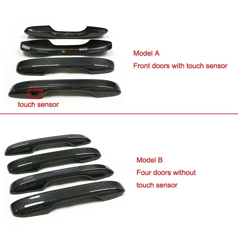 100% Carbon Fiber Exterior Door Handle Cover Trim For Civic XI 2022+