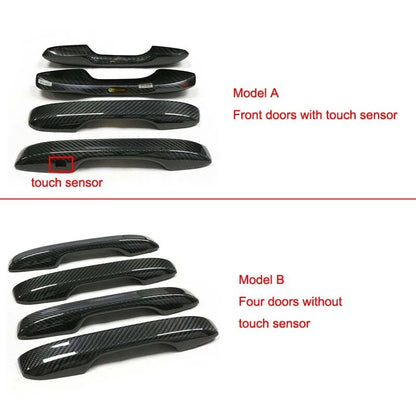 100% Carbon Fiber Exterior Door Handle Cover Trim For Civic XI 2022+
