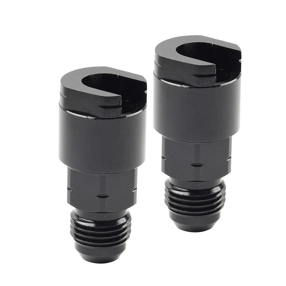 Black 6AN Male to 5/16" EFI Fuel Rail Adapter Fitting for Car Model