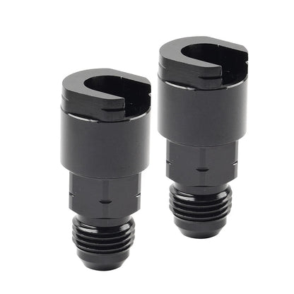 Black 6AN Male to 5/16" EFI Fuel Rail Adapter Fitting for Car Model