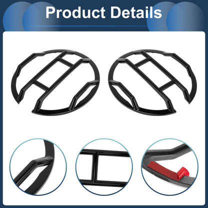 Headlight Trim Bezels for Ford (2 x) Black ABS