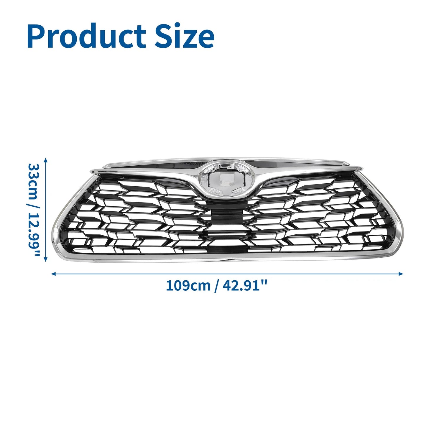 Front Bonnet Bumper Grille for Toyota Highlander (2020-2022)