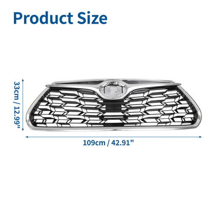 Front Bonnet Bumper Grille for Toyota Highlander (2020-2022)