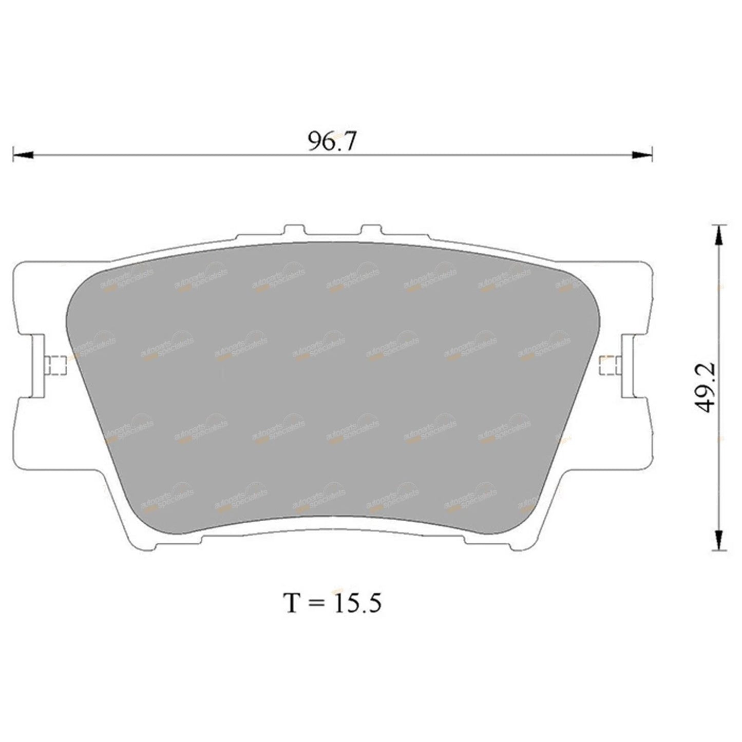 Rear Disc Brake Pad Set for Toyota Aurion (2012–2017)