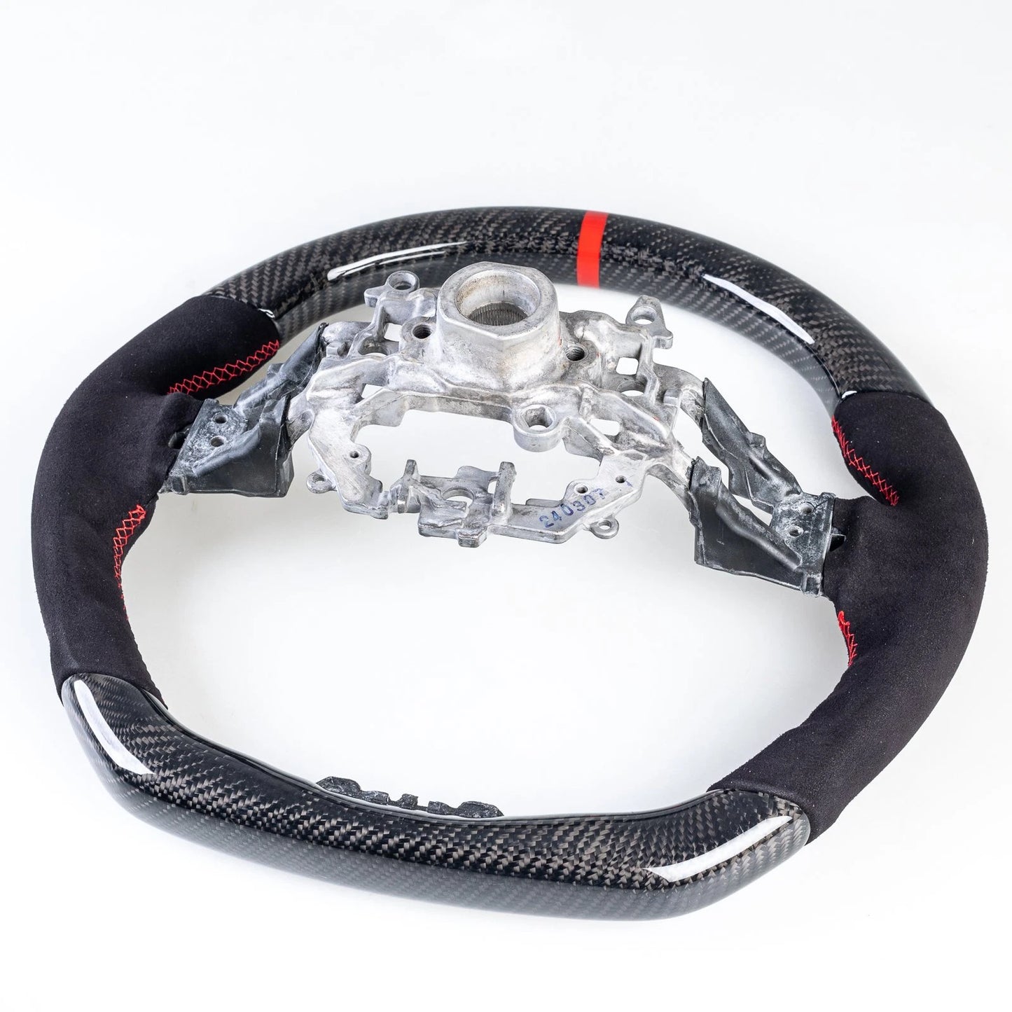 Carbon Flat Bottom Suede Steering Wheel for Honda Civic (2022-2024)