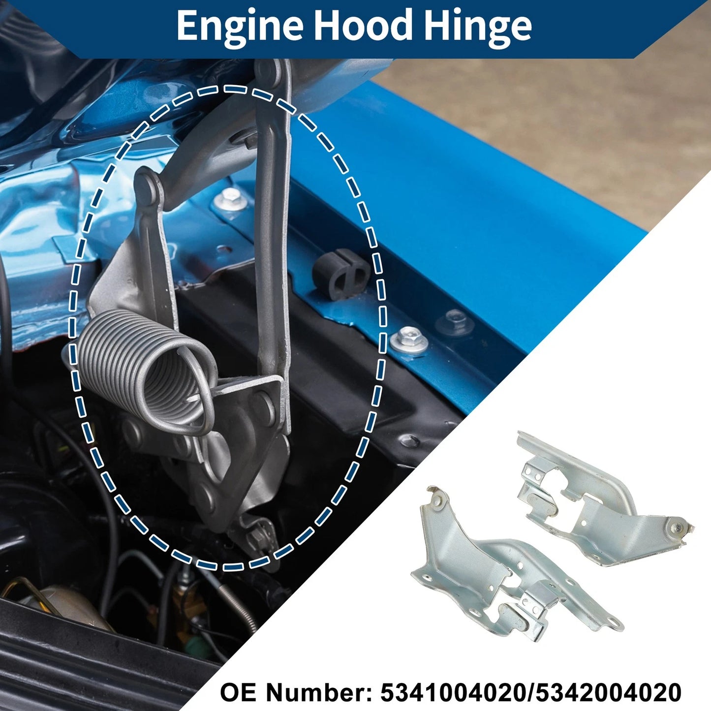 Hood Hinges Front Bonnet Bracket for Toyota Tacoma (2015–2022)