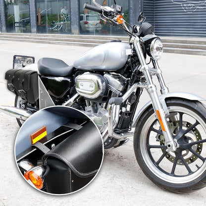 2 x Pair Saddlebag Pouch Waterproof Faux Leather for Universal Motorcycle