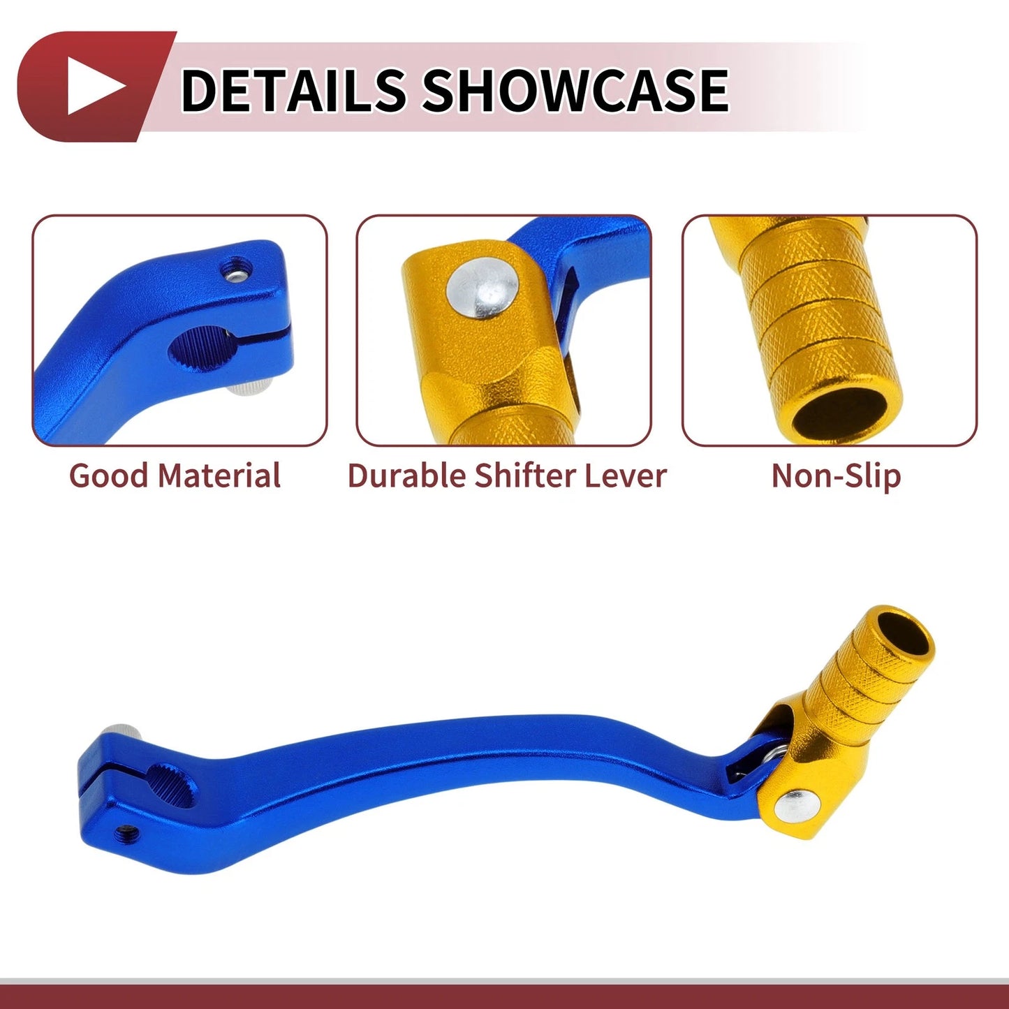 Folding Motorcycle Gear Shifter Lever for Kayo T6 Blue/Gold