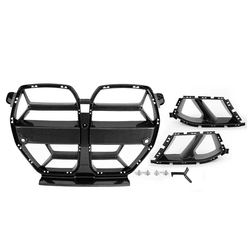 Carbon Black Front Bumper Side Air Vent Grilles for BMW G80 M3 G82 G83 M4