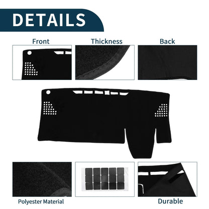 Dashboard Cover Mat for Toyota Voxy Noah 2022-2024 Black 1 Set