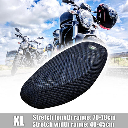 XL Seat Cover for Motorcycle Moped Breathable Mesh Net Cushion Black Blue