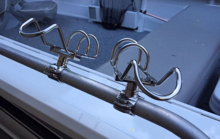 Adjustable Rod Holder Rail Clamp 25mm 316 Stainless 360 Horizontal/Vertical