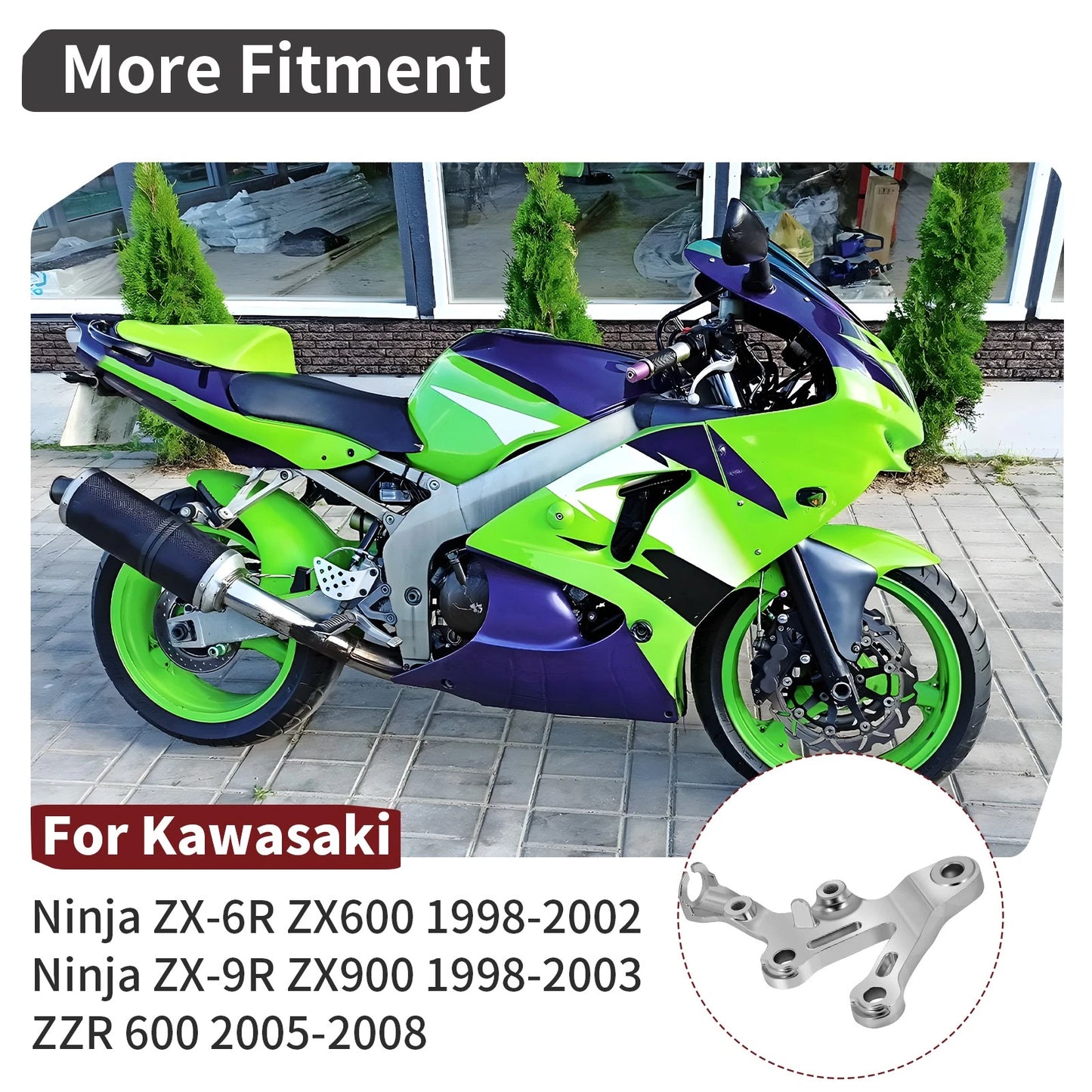 Right Footpeg Bracket for Kawasaki ZZR600 (2005–2008)