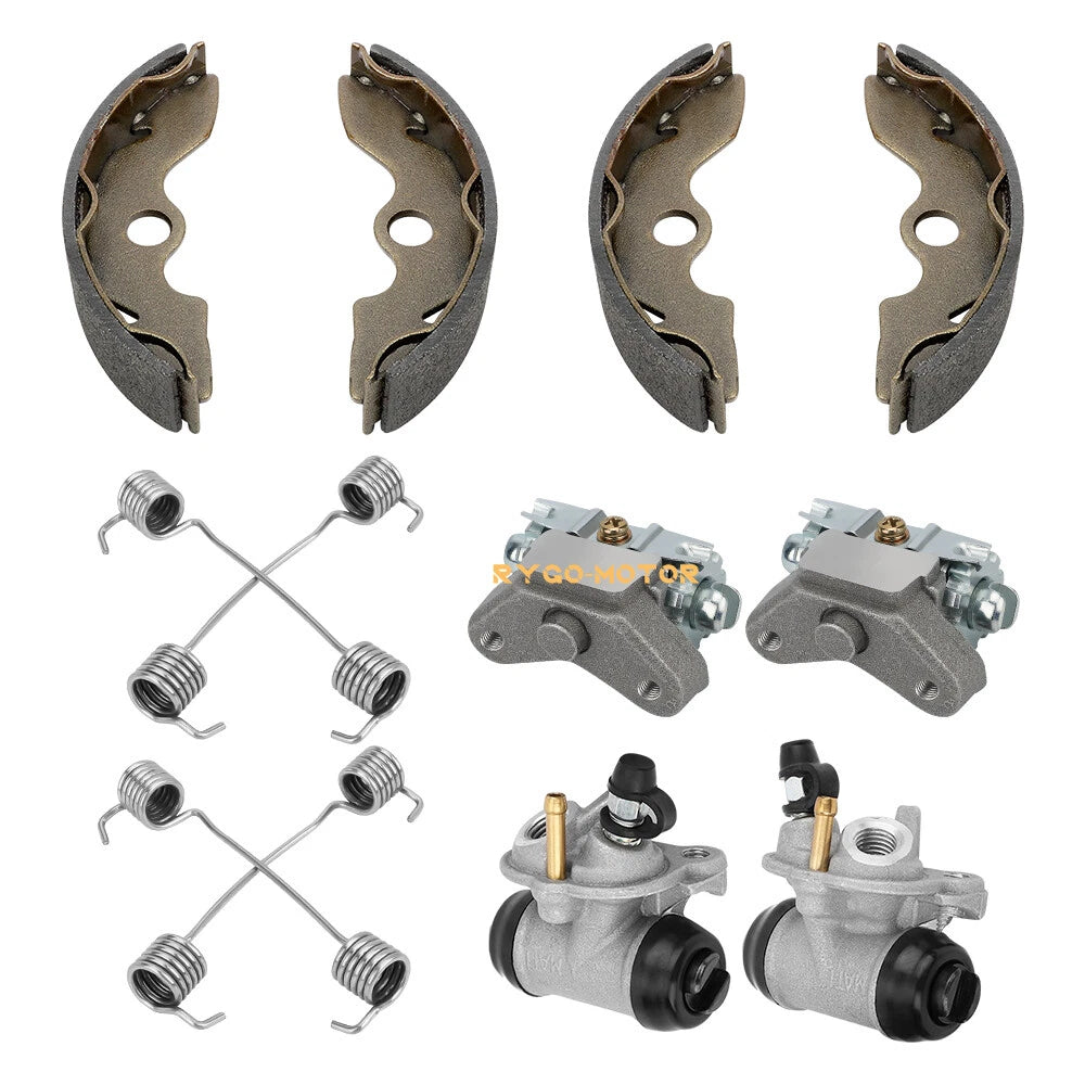 Front Brake Wheel Cylinders 2x4 Adjuster Shoes Set for Honda TRX300