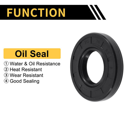 Oil Seal 26x52x8mm Black 5 Pcs