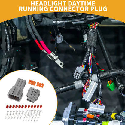 6 Pin Headlight Daytime Running Connector Plug for Nissan