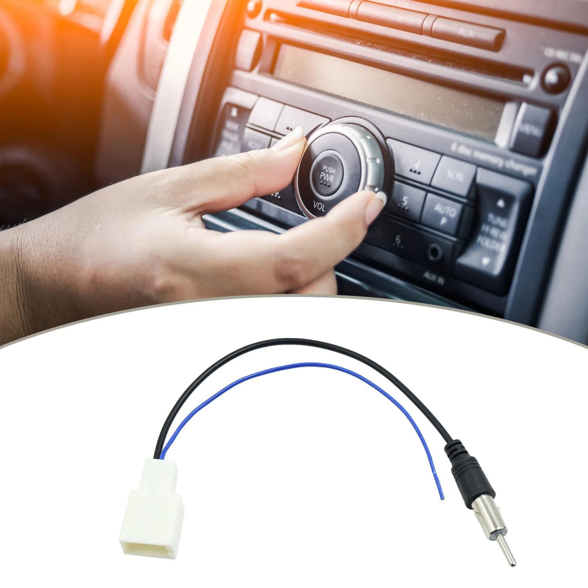 DC 12V Car Radio Antenna Wire Harness Adapter for Toyota