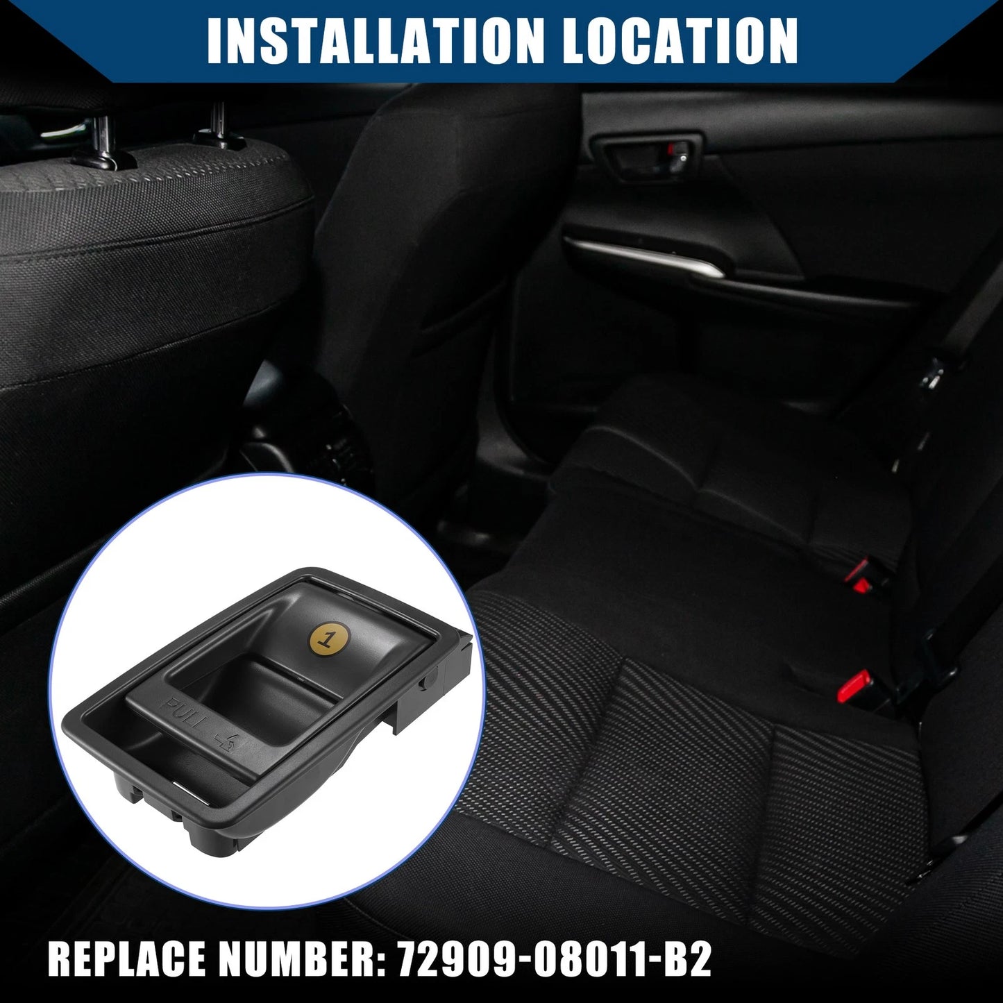 Folding Seat Latch Release Handle for Toyota Sienna (2015–2020)