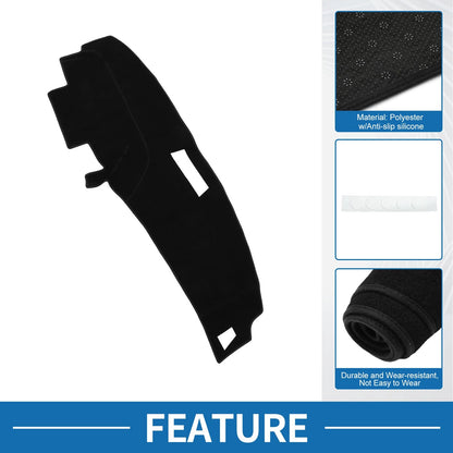 Dashboard Cover Mat for Ford Ranger 1989-1994 Sun Protector Pad Black
