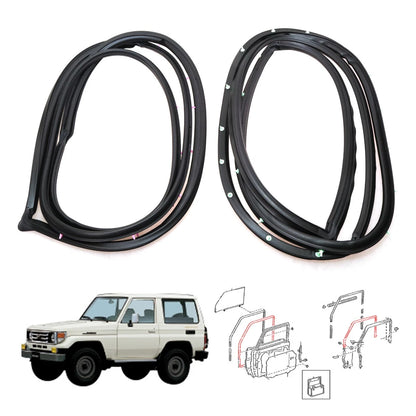 Front Door Weatherstrip Set for Toyota Land Cruiser GRJ76 HZJ76 KZJ77 LJ79 VDJ79