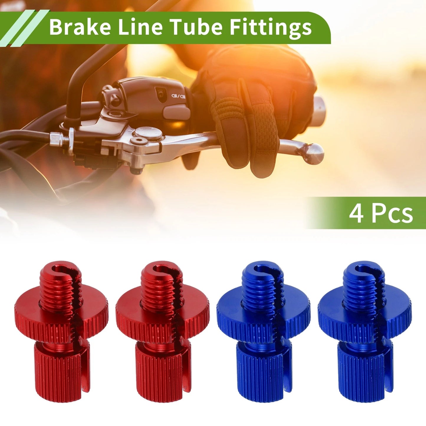 Cable Adjuster Screw 4 Pcs M10 Aluminum Red Blue for Motorcycle