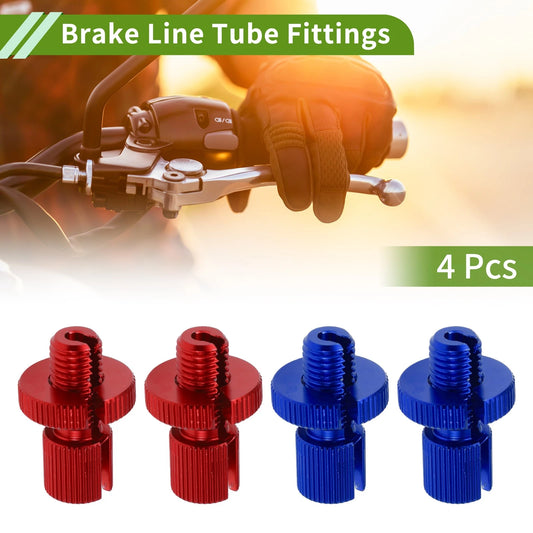 Cable Adjuster Screw 4 Pcs M10 Aluminum Red Blue for Motorcycle