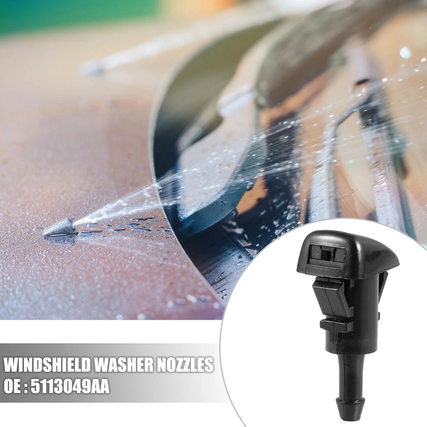 Single Hole Windshield Washer Sprayer Nozzle for Chrysler Dodge